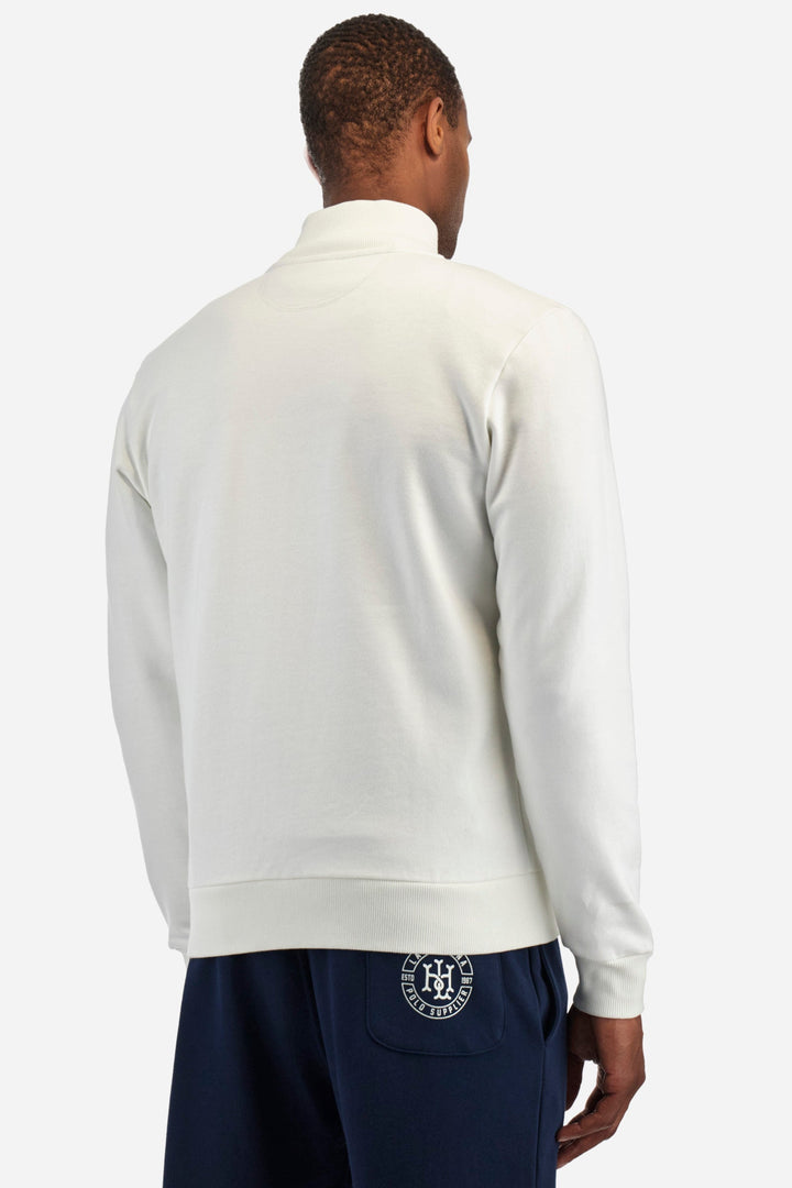 La Martina Sweatshirts Regular Fit in Cotton - ZAHID ZMF004-FP564- Concorde Fashion#color_white-00002