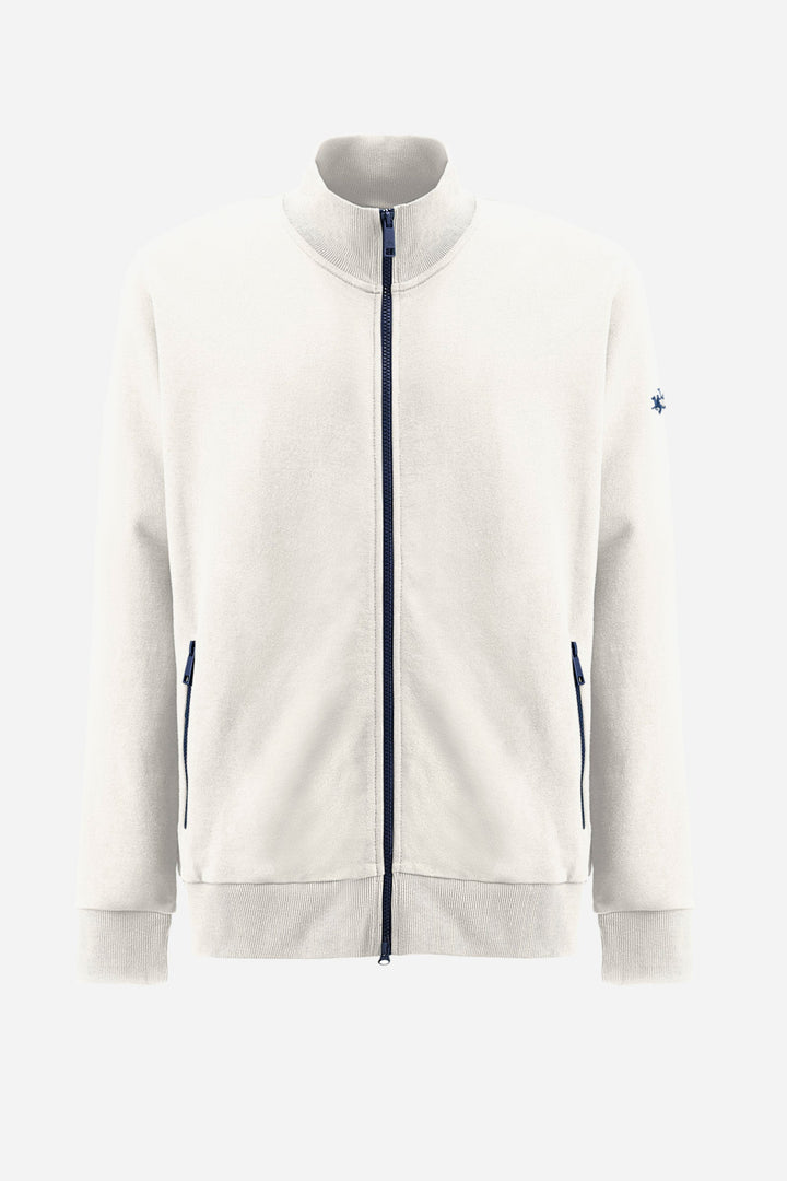 La Martina Sweatshirts Regular Fit in Cotton - ZAHID ZMF004-FP564- Concorde Fashion#color_white-00002