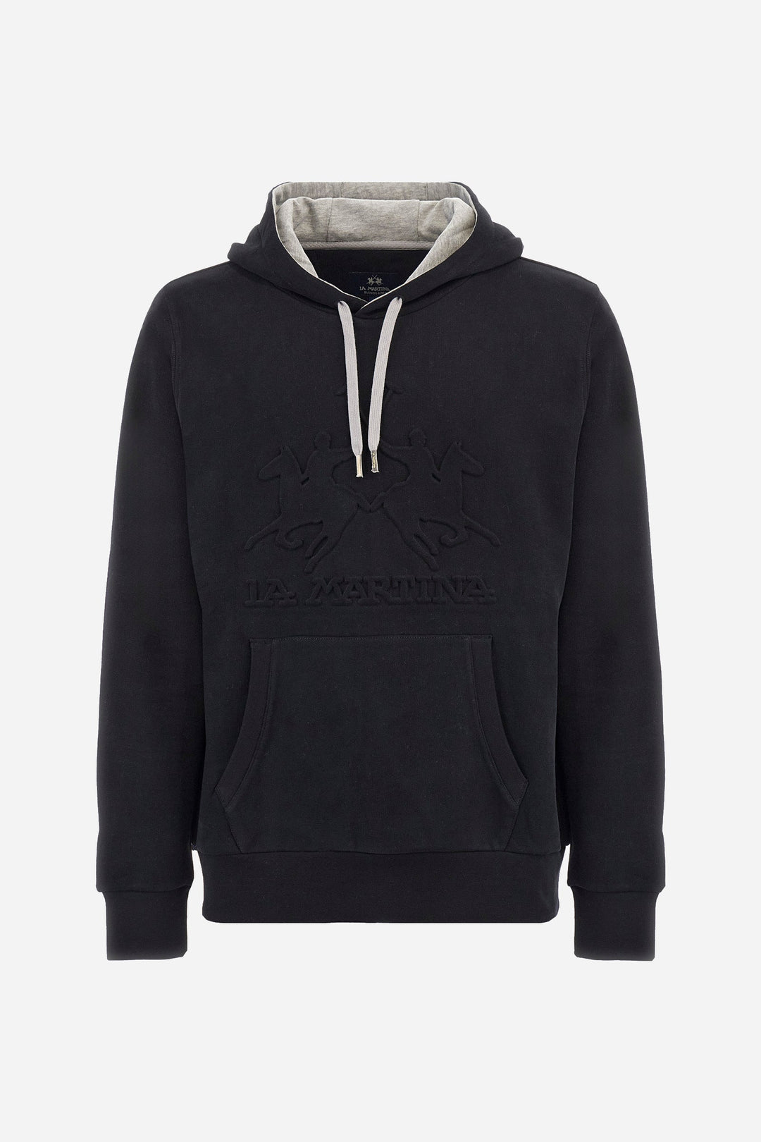 La Martina Hoodies Regular Fit in Cotton - ZACKIE ZMF010-FP575- Concorde Fashion#color_black-09999