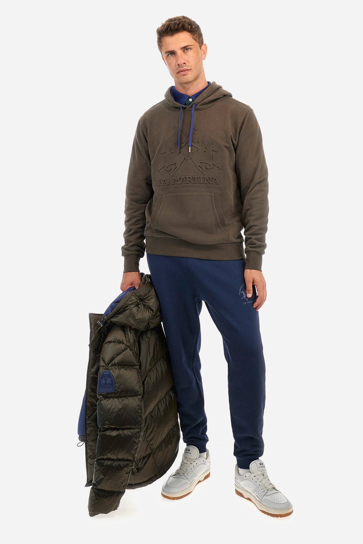 La Martina Hoodies Regular Fit in Cotton - ZACKIE ZMF010-FP575- Concorde Fashion#color_brown-03165