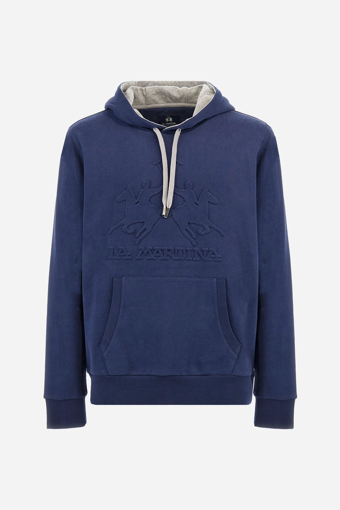 La Martina Hoodies Regular Fit in Cotton - ZACKIE ZMF010-FP575- Concorde Fashion#color_navy-07017