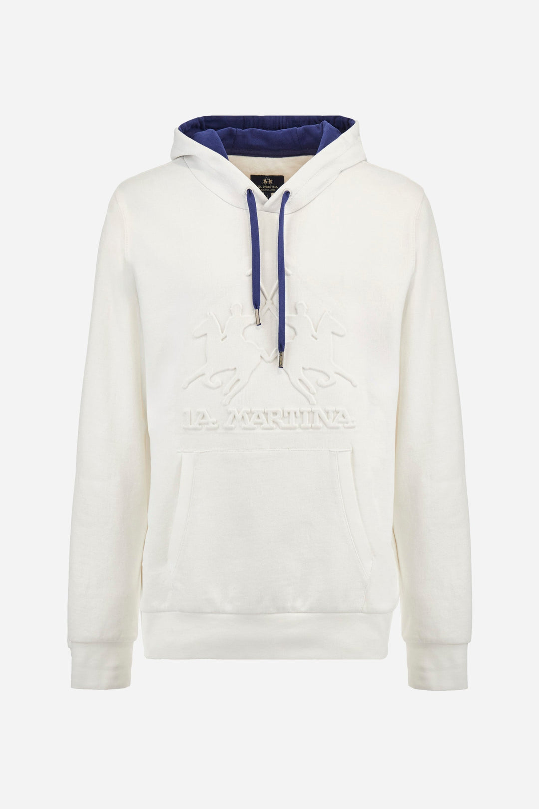 La Martina Hoodies Regular Fit in Cotton - ZACKIE ZMF010-FP575- Concorde Fashion#color_white-00002