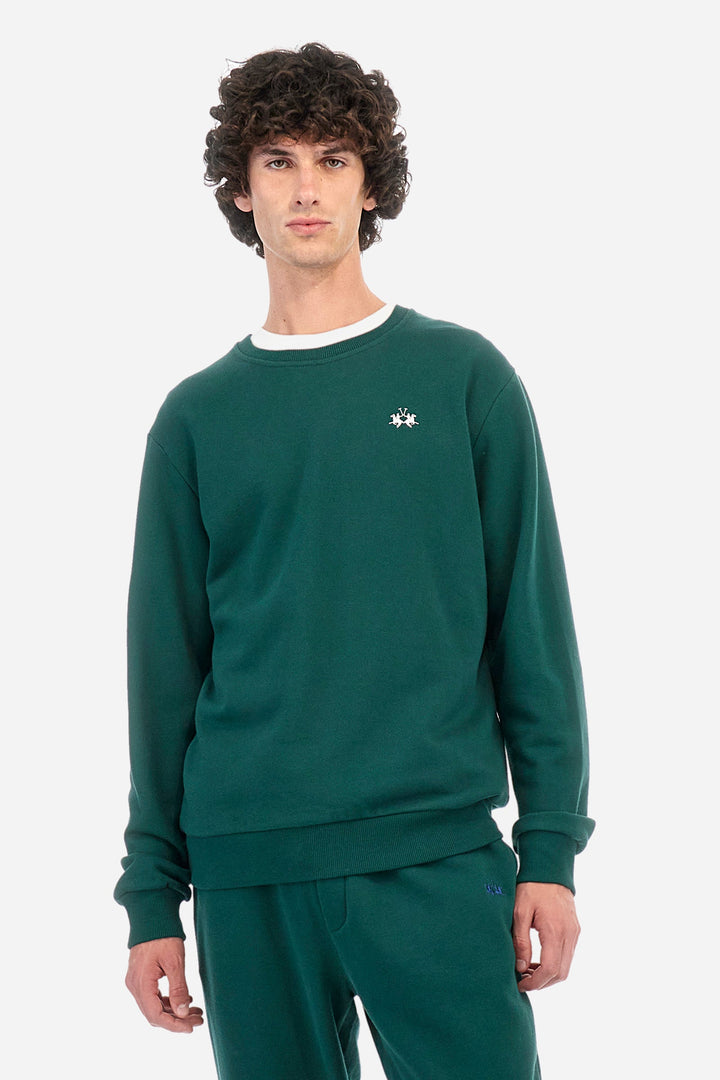 La Martina Sweatshirts Regular Fit in Cotton - ZAHOUR ZMF302-FP564- Concorde Fashion#color_green-03230