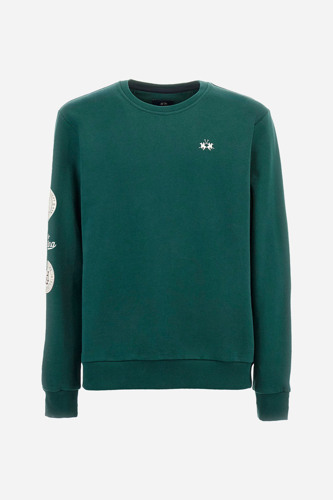 La Martina Sweatshirts Regular Fit in Cotton - ZAHOUR ZMF302-FP564- Concorde Fashion#color_green-03230