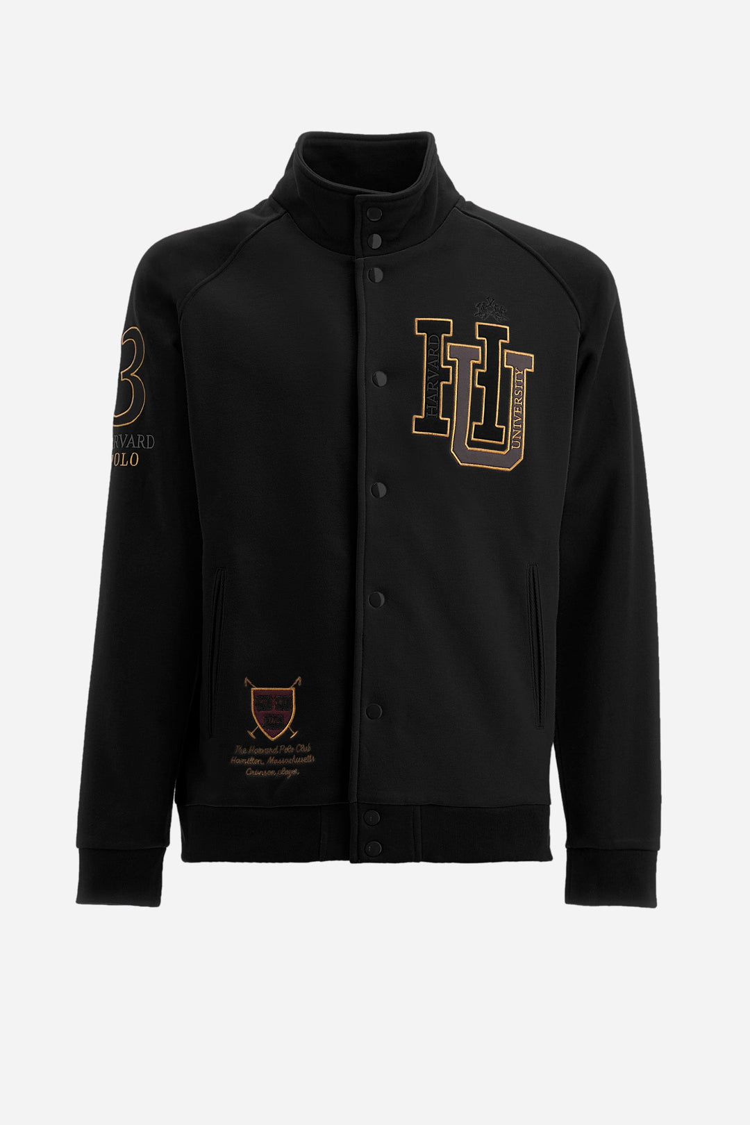 La Martina Sweatshirts Comfort Fit in Cotton Mix - ZEPPELIN ZMF306-FP548- Concorde Fashion#color_black-09999
