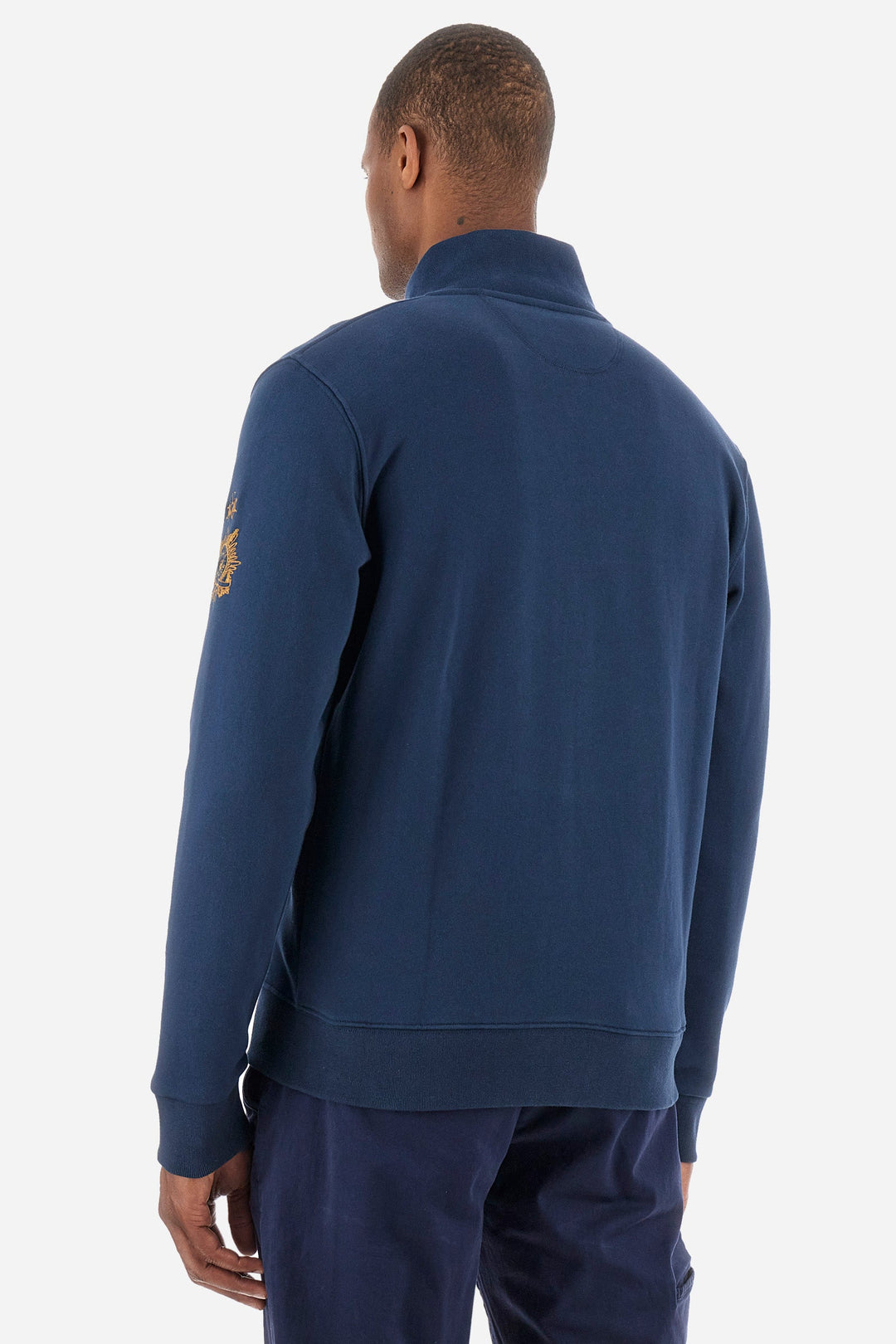 La Martina Sweatshirts Regular Fit in Cotton - ZAFAR ZMFG30-FP559- Concorde Fashion#color_navy-07017