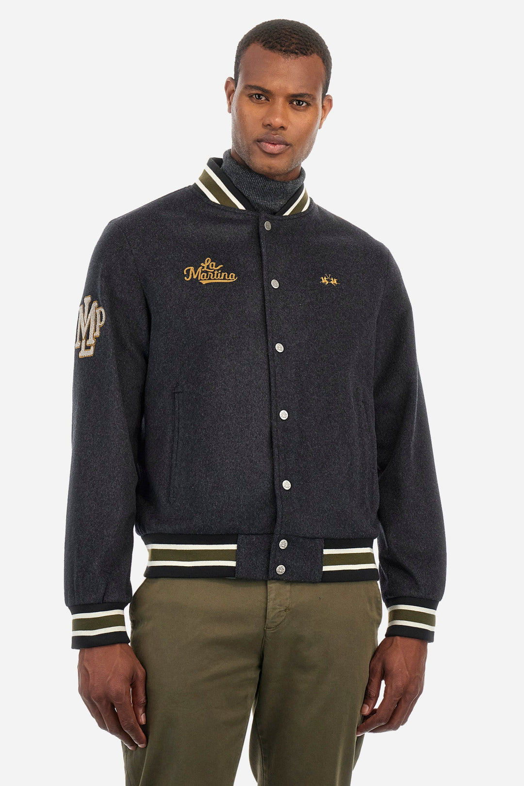 La Martina Casual Jackets Regular Fit in Wool Mix - ZEUS ZMO300-FT044- Concorde Fashion#color_grey-01007