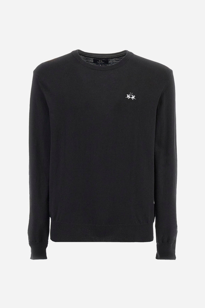 La Martina Sweaters Regular Fit in Cotton Mix - ZAYDEN ZMS002-YW091- Concorde Fashion#color_black-09999