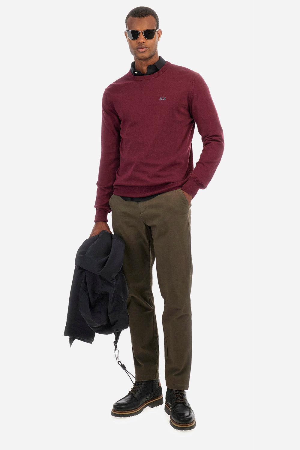 La Martina Sweaters Regular Fit in Cotton Mix - ZAYDEN ZMS002-YW091- Concorde Fashion#color_red-06046