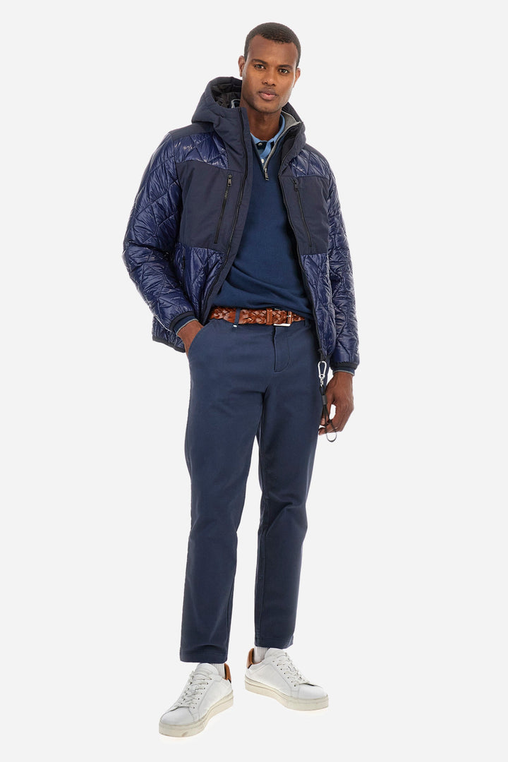La Martina Sweaters Regular Fit in Cotton Mix - ZAYYIR ZMS003-YW091- Concorde Fashion#color_navy-07017