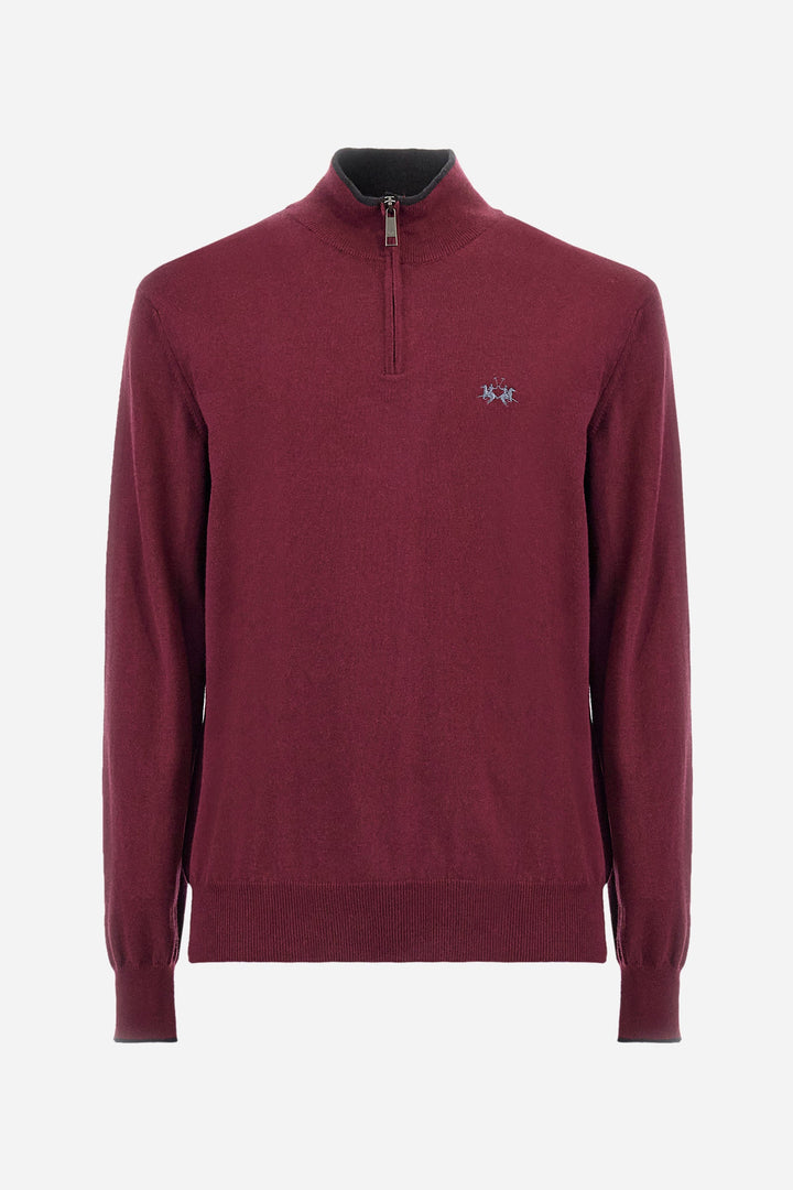 La Martina Sweaters Regular Fit in Cotton Mix - ZAYYIR ZMS003-YW091- Concorde Fashion#color_red-06046