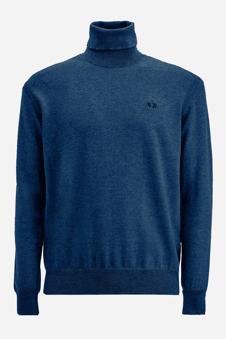 La Martina Sweaters Regular Fit in Cotton Mix - ZAYLE ZMS019-YW091- Concorde Fashion#color_navy-07017