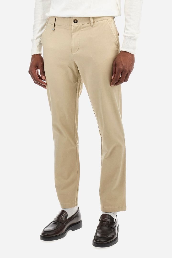 La Martina Chinos Slim Fit in Cotton Mix - ZENOVIO ZMT002-TW492- Concorde Fashion#color_green-04022