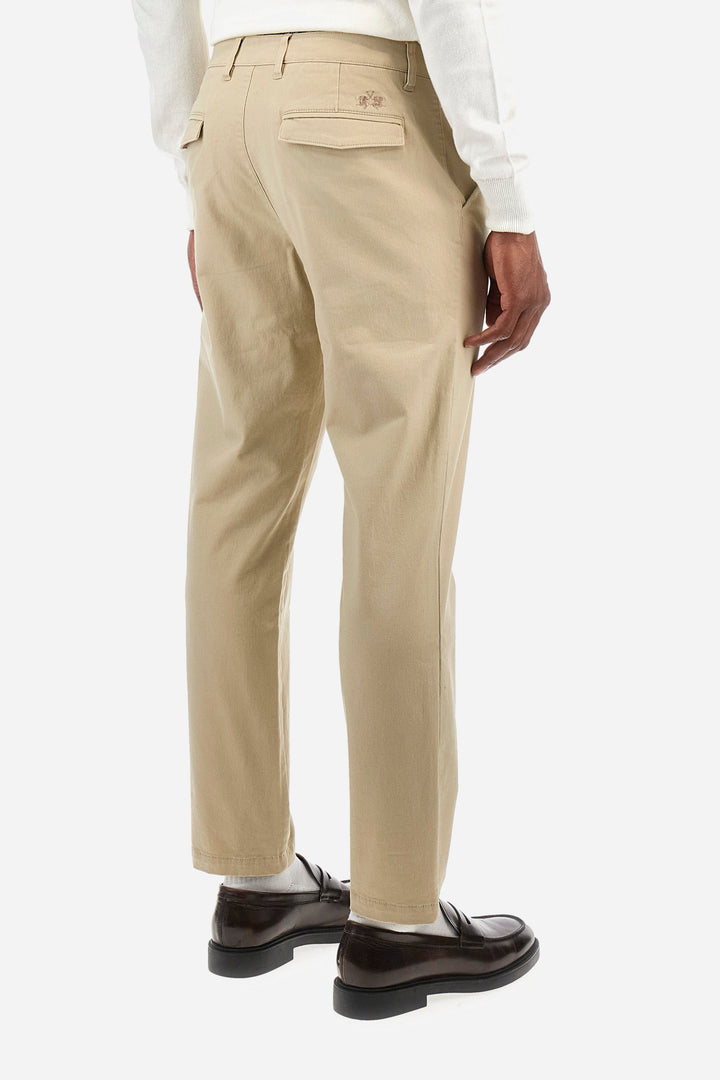 La Martina Chinos Slim Fit in Cotton Mix - ZENOVIO ZMT002-TW492- Concorde Fashion#color_green-04022