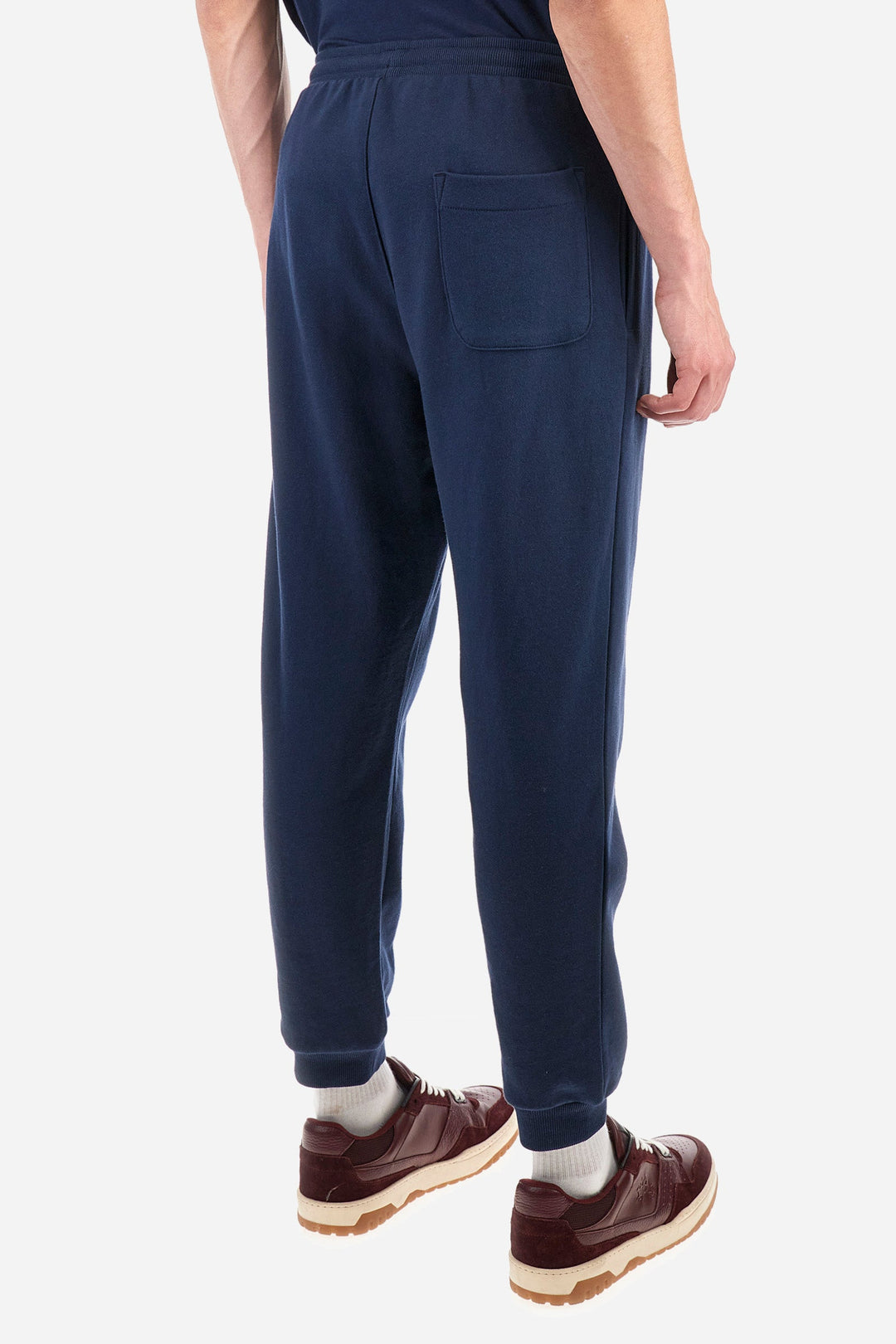 La Martina Jogging Pants Regular Fit in Cotton - ZAKAI ZMT005-FP564- Concorde Fashion#color_navy-07017