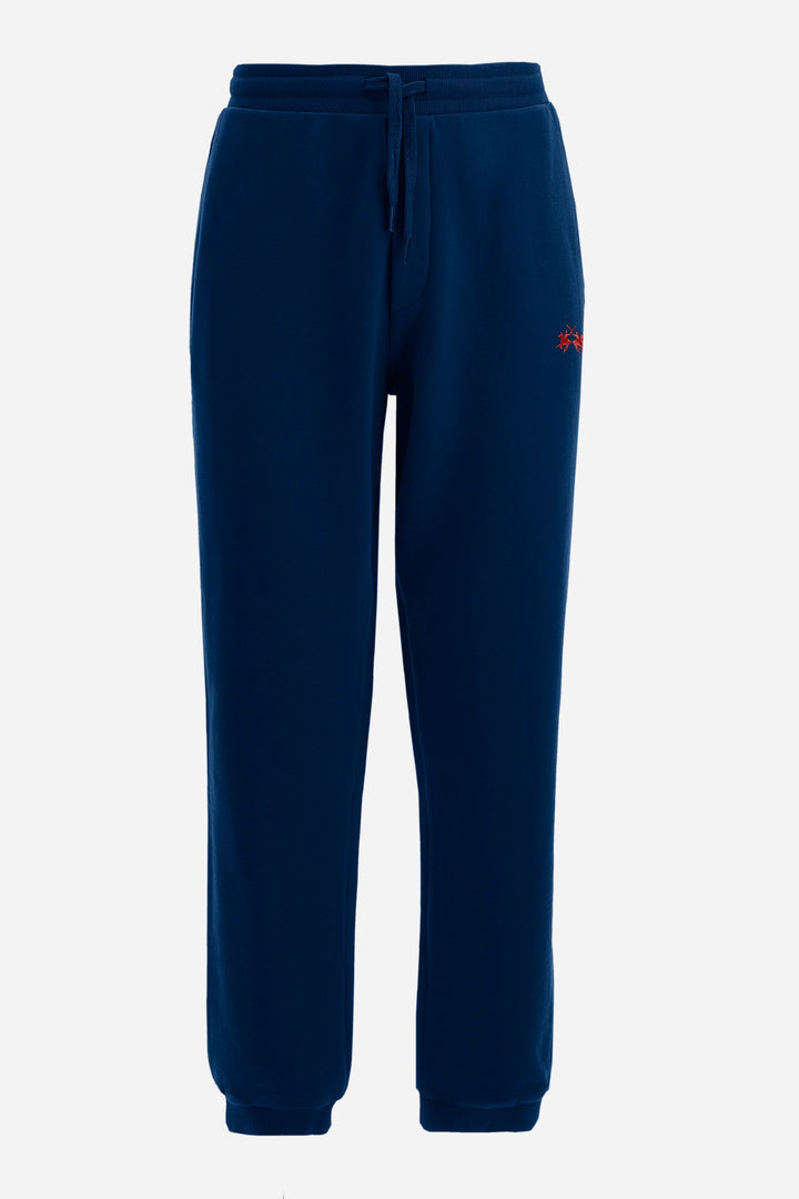 La Martina Jogging Pants Regular Fit in Cotton - ZAKAI ZMT005-FP564- Concorde Fashion#color_navy-07017