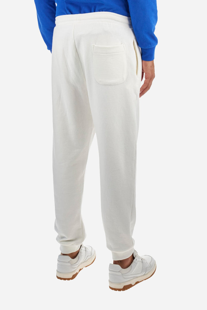 La Martina Jogging Pants Regular Fit in Cotton - ZAKAI ZMT005-FP564- Concorde Fashion#color_white-00002