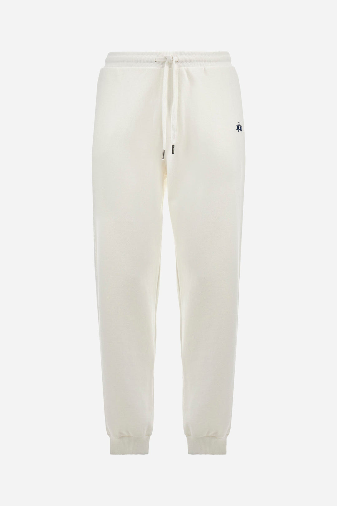 La Martina Jogging Pants Regular Fit in Cotton - ZAKAI ZMT005-FP564- Concorde Fashion#color_white-00002