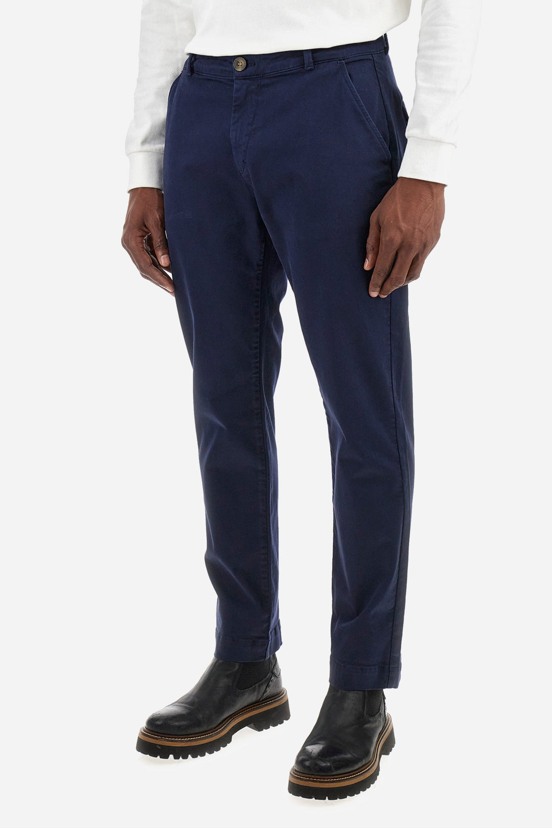 La Martina Chinos Regular Fit in Cotton Mix - ZIVON ZMT009-TW463- Concorde Fashion#color_navy-07017