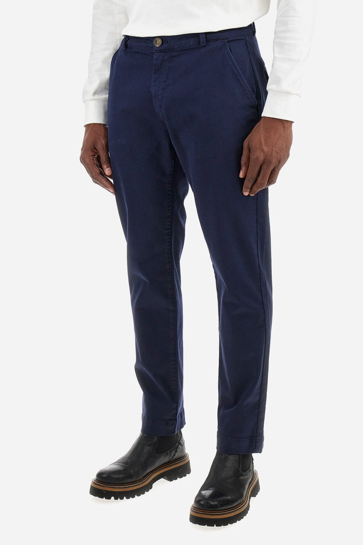 La Martina Chinos Regular Fit in Cotton Mix - ZIVON ZMT009-TW463- Concorde Fashion#color_navy-07017