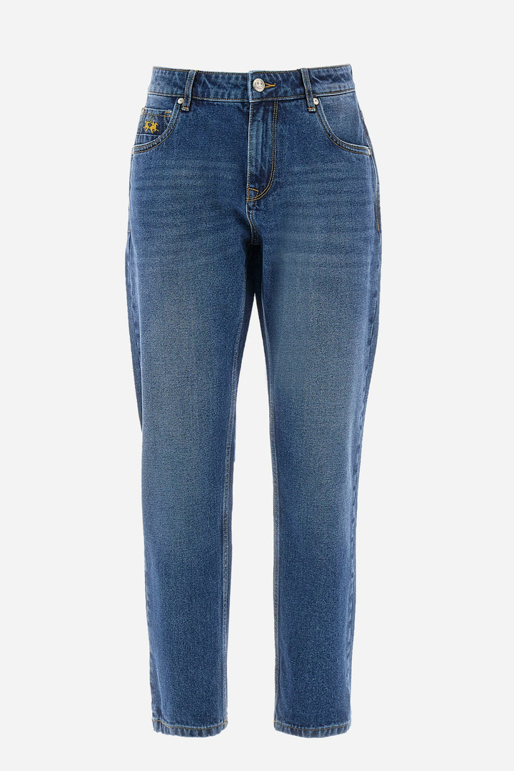 La Martina Jeans Regular Fit in Cotton - ZELLEANO ZMT014-DM106- Concorde Fashion#color_blue-d7001