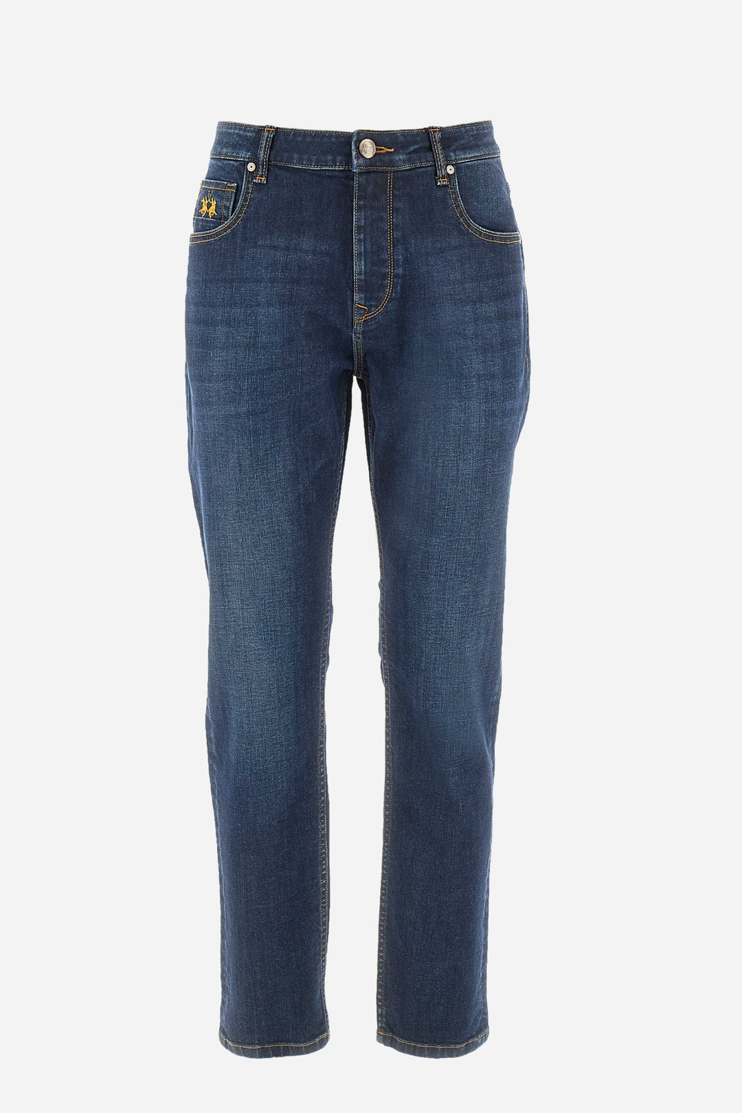 La Martina Jeans Regular Fit in Cotton Mix - ZENOBI ZMT015-DM107- Concorde Fashion#color_blue-d7003