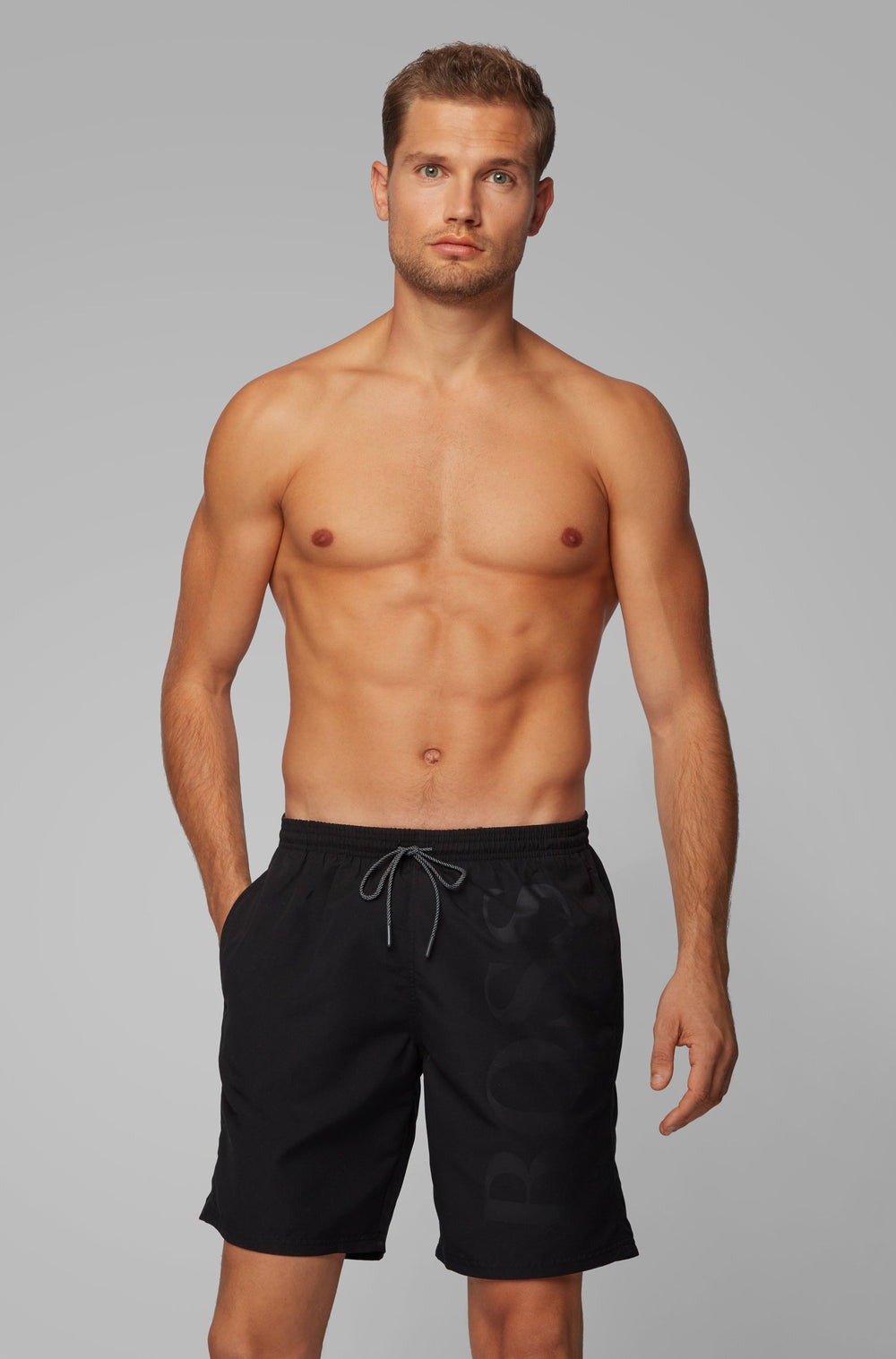 BOSS Regular Fit Shorts in Polyester - ORCA 10135293 02-50291913 - Concorde Fashion#color_black-007