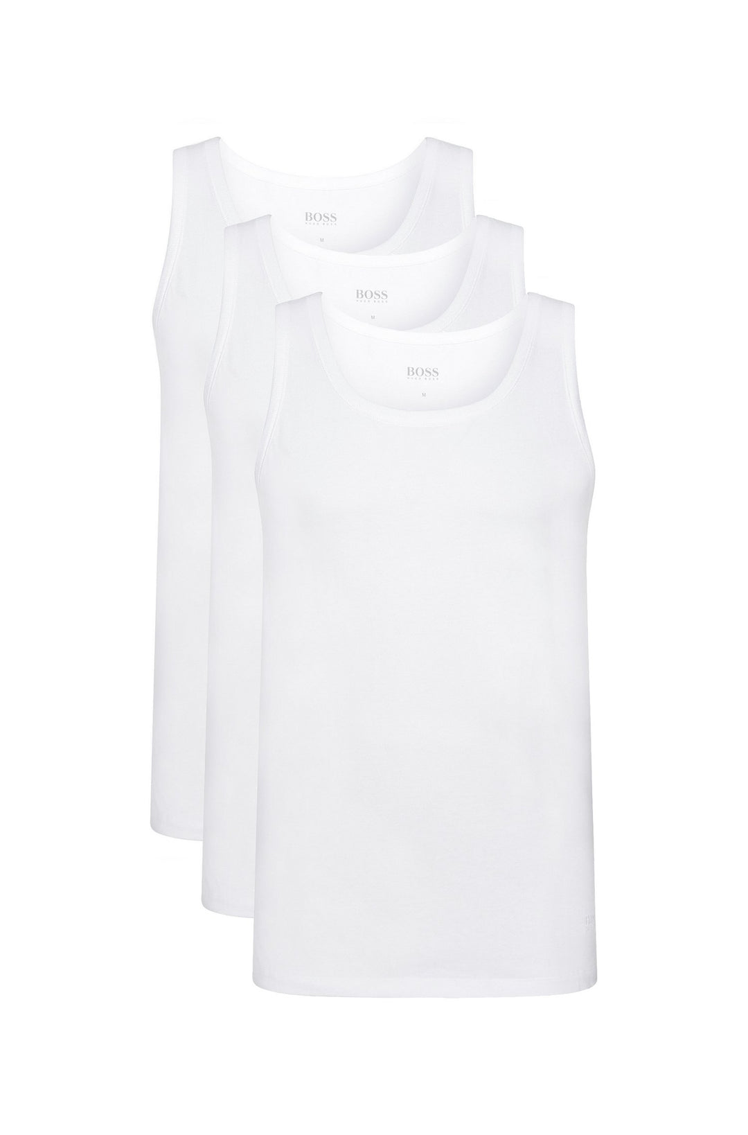 BOSS Regular Fit T-Shirts in Cotton - TANK TOP 3P CO 10145963 01-50325387 - Concorde Fashion#color_white-100