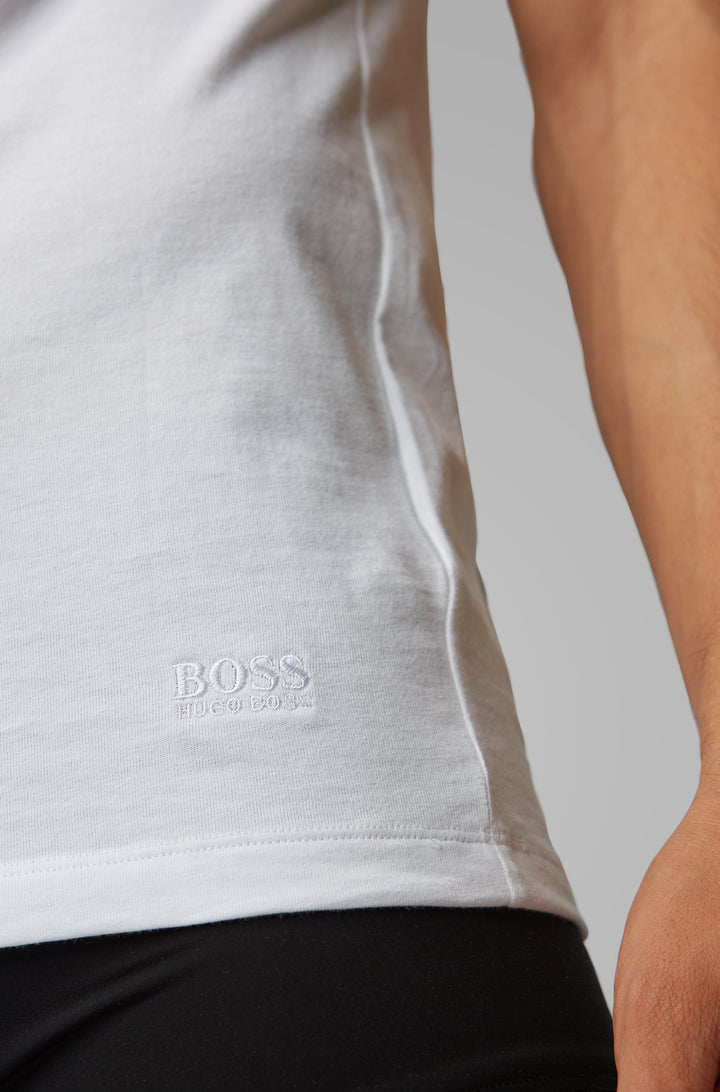 BOSS Regular Fit T-Shirts in Cotton - TANK TOP 3P CO 10145963 01-50325387 - Concorde Fashion#color_white-100