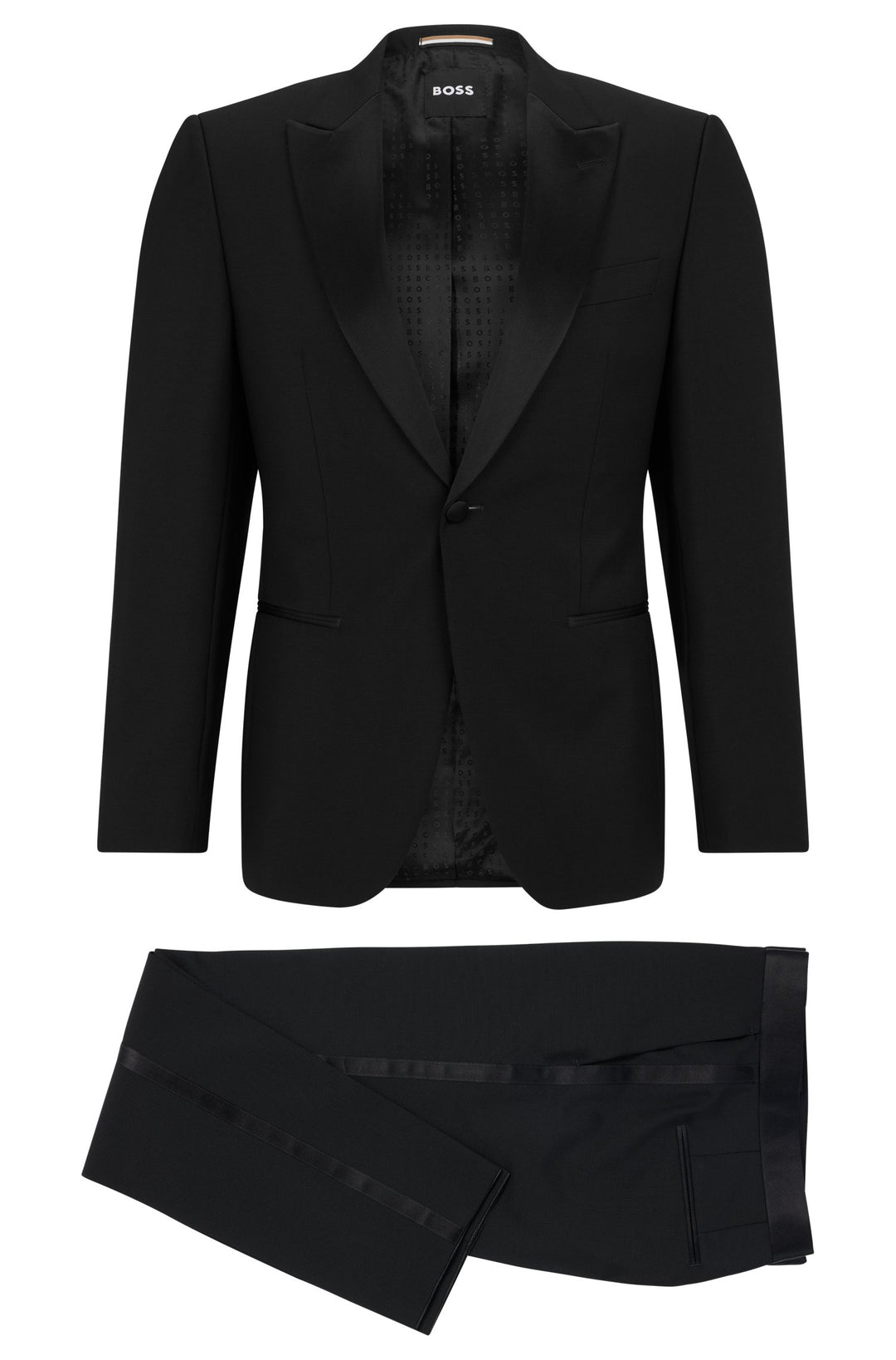 BOSS Slim Fit Suits in Wool Mix - H-HUGE-2PCS-TUX-231 10195414 01-50484710- Concorde Fashion#color_black-001