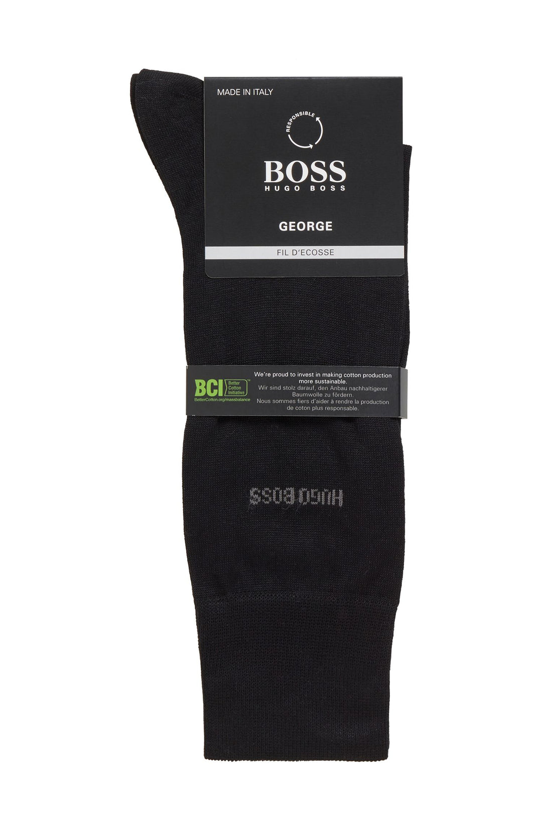 BOSS   Socks in Cotton - GEORGE RS UNI MC 10208205 01-50388433 - Concorde Fashion#color_black-001