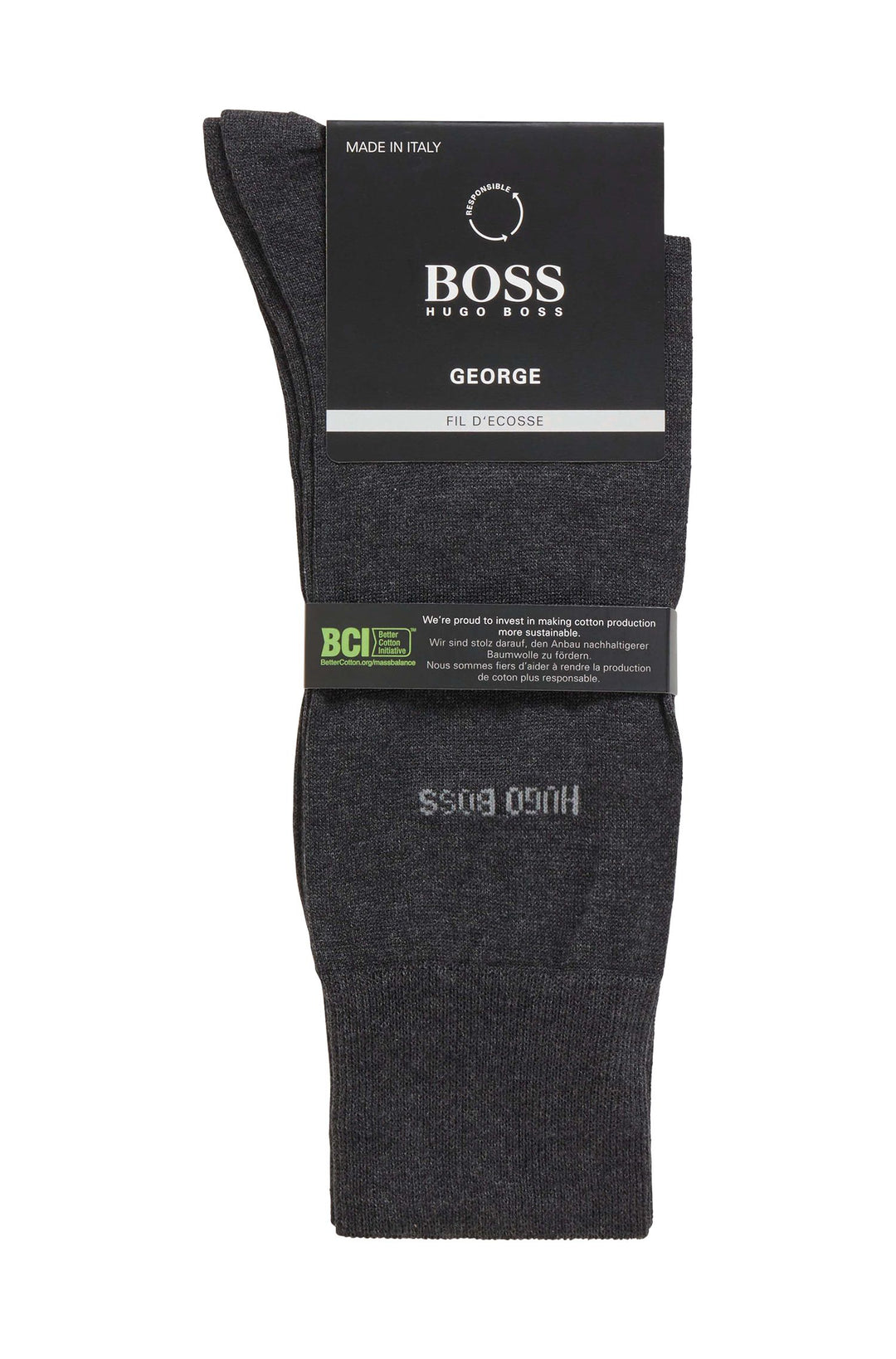BOSS   Socks in Cotton - GEORGE RS UNI MC 10208205 01-50388433 - Concorde Fashion#color_charcoal-012