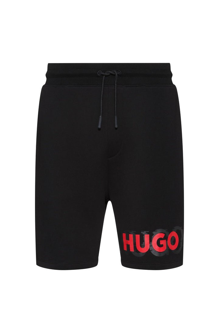 HUGO Regular Fit Shorts in cotton - DILTON 10217099 01-50468260 - Concorde Fashion#color_black-001