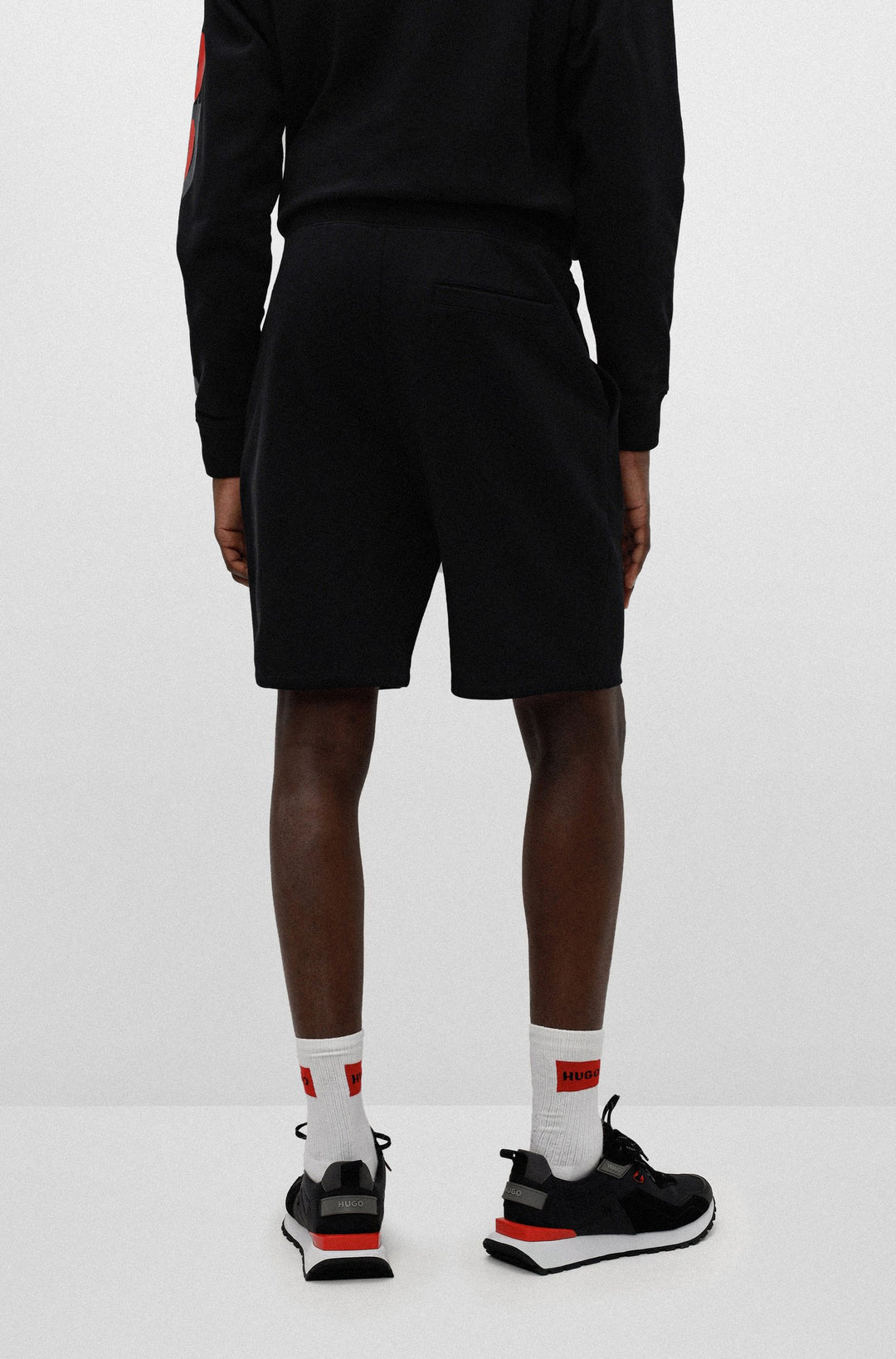 HUGO Regular Fit Shorts in cotton - DILTON 10217099 01-50468260 - Concorde Fashion#color_black-001