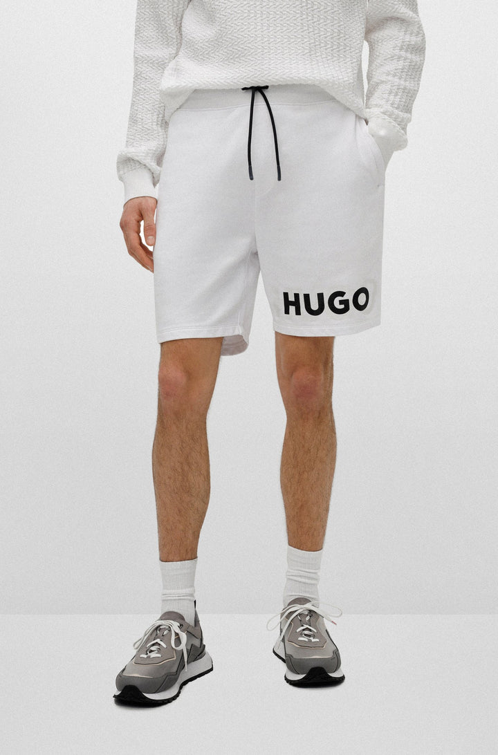 HUGO Regular Fit Shorts in cotton - DILTON 10217099 01-50468260 - Concorde Fashion#color_white-100