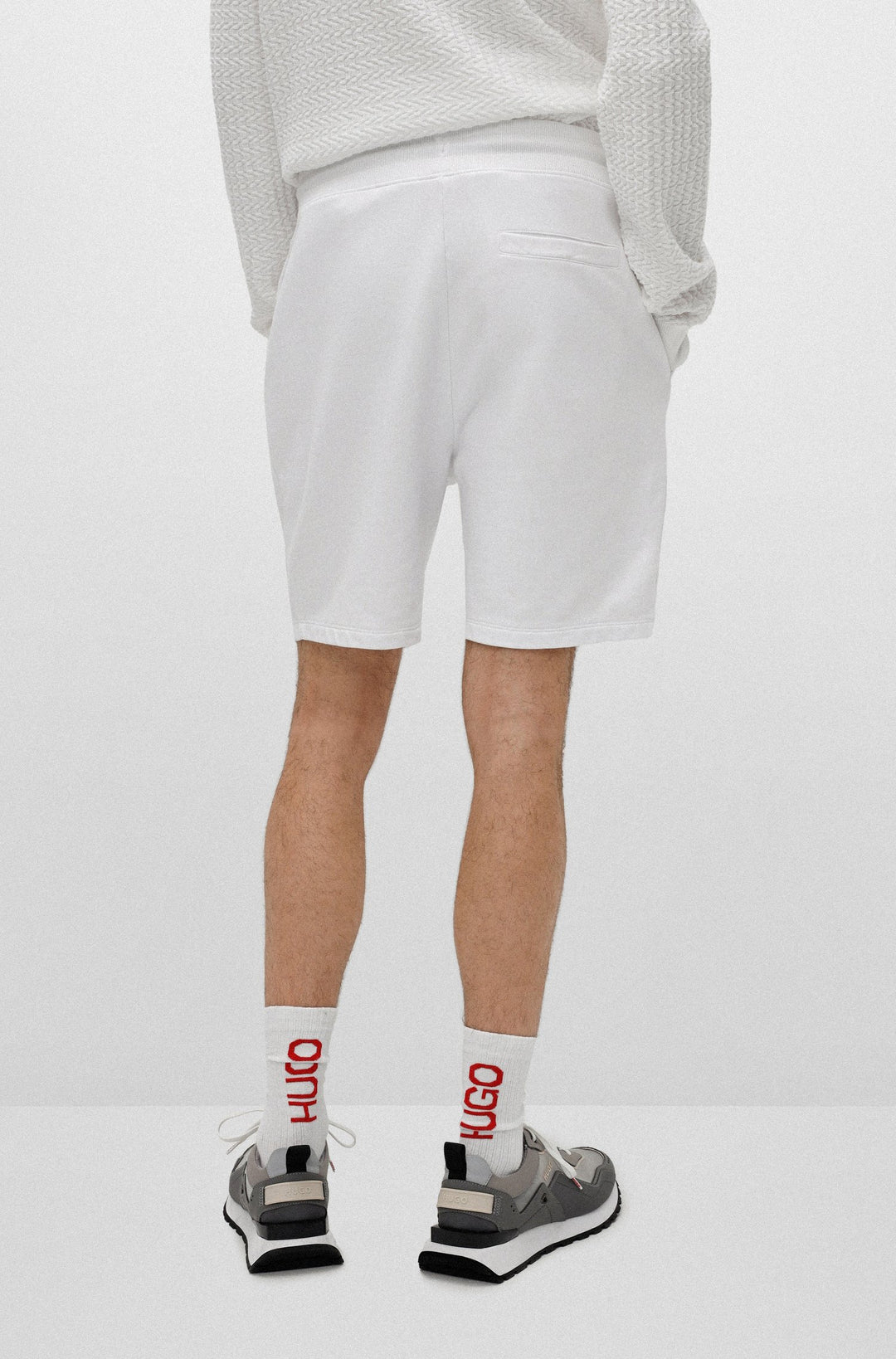 HUGO Regular Fit Shorts in cotton - DILTON 10217099 01-50468260 - Concorde Fashion#color_white-100