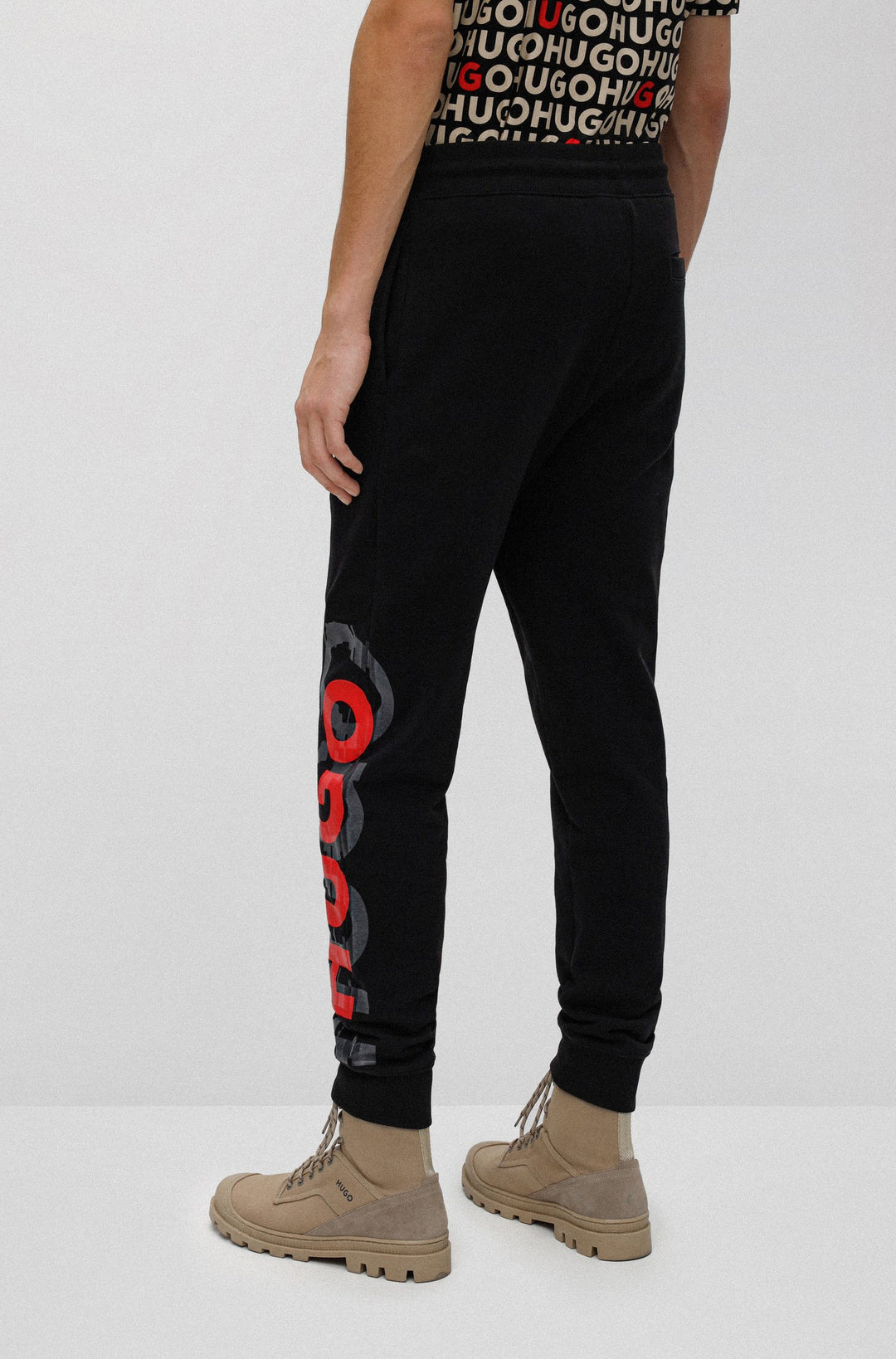 HUGO Regular Fit Jogging Pants in cotton - DARLOWE 10217099 01-50468272 - Concorde Fashion#color_black-001