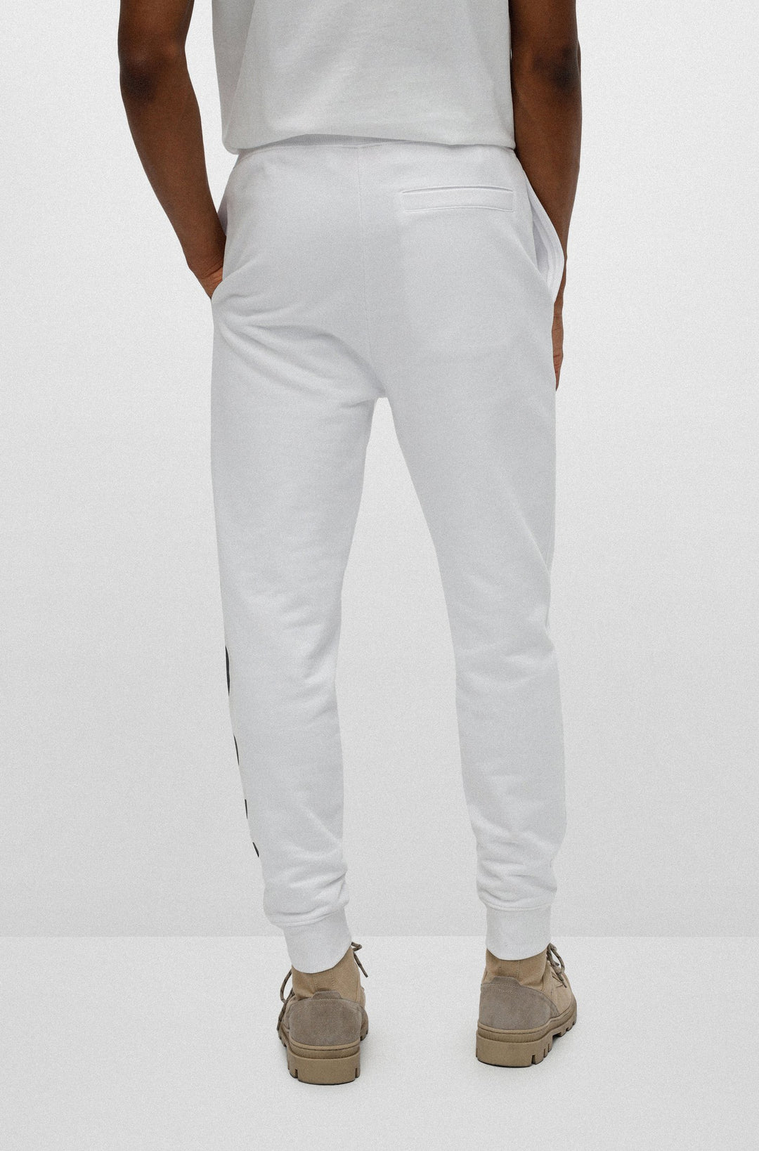 HUGO Regular Fit Jogging Pants in cotton - DARLOWE 10217099 01-50468272 - Concorde Fashion#color_white-100