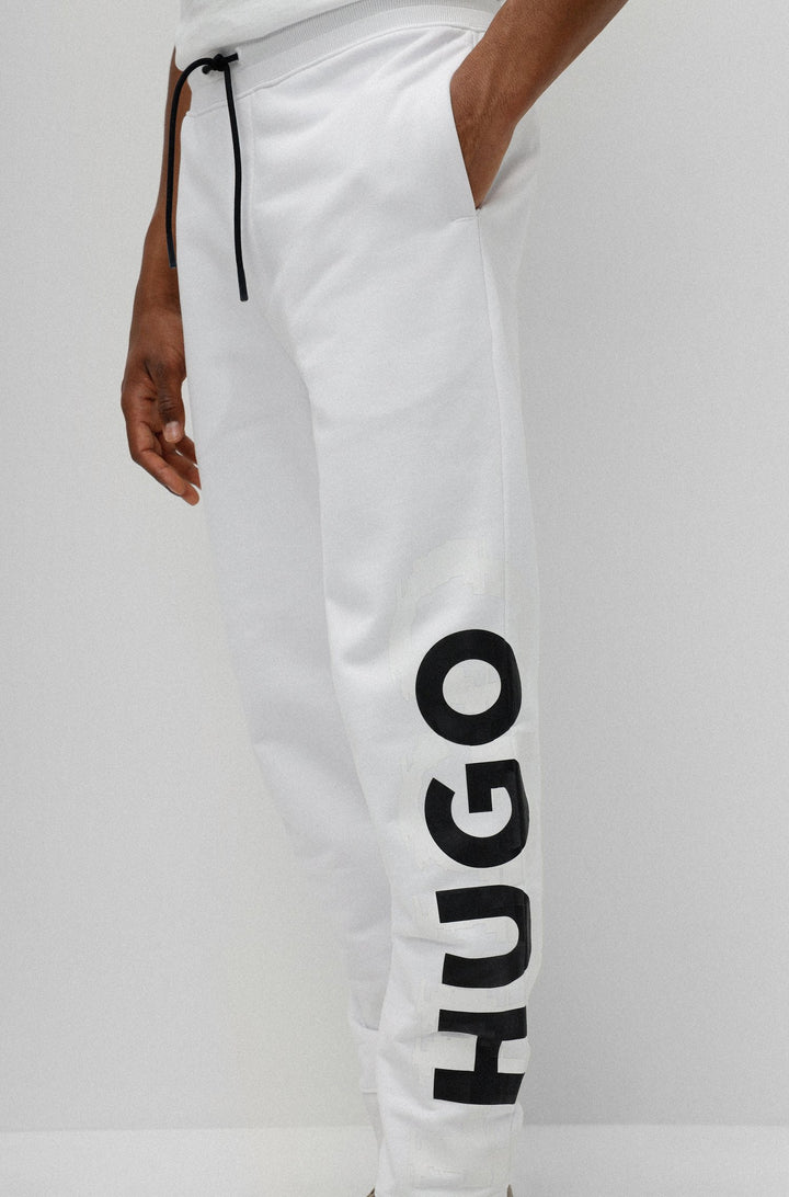 HUGO Regular Fit Jogging Pants in cotton - DARLOWE 10217099 01-50468272 - Concorde Fashion#color_white-100