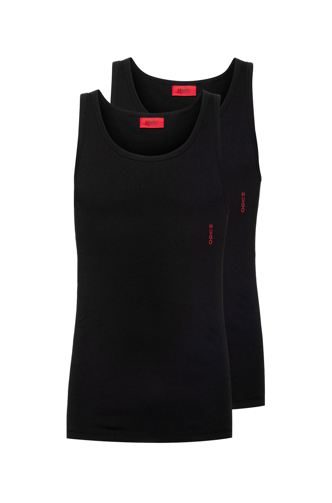 HUGO   Tank Tops in Cotton Mix - TANK TOP TWIN PACK 10217231 01-50408126 - Concorde Fashion#color_black-001