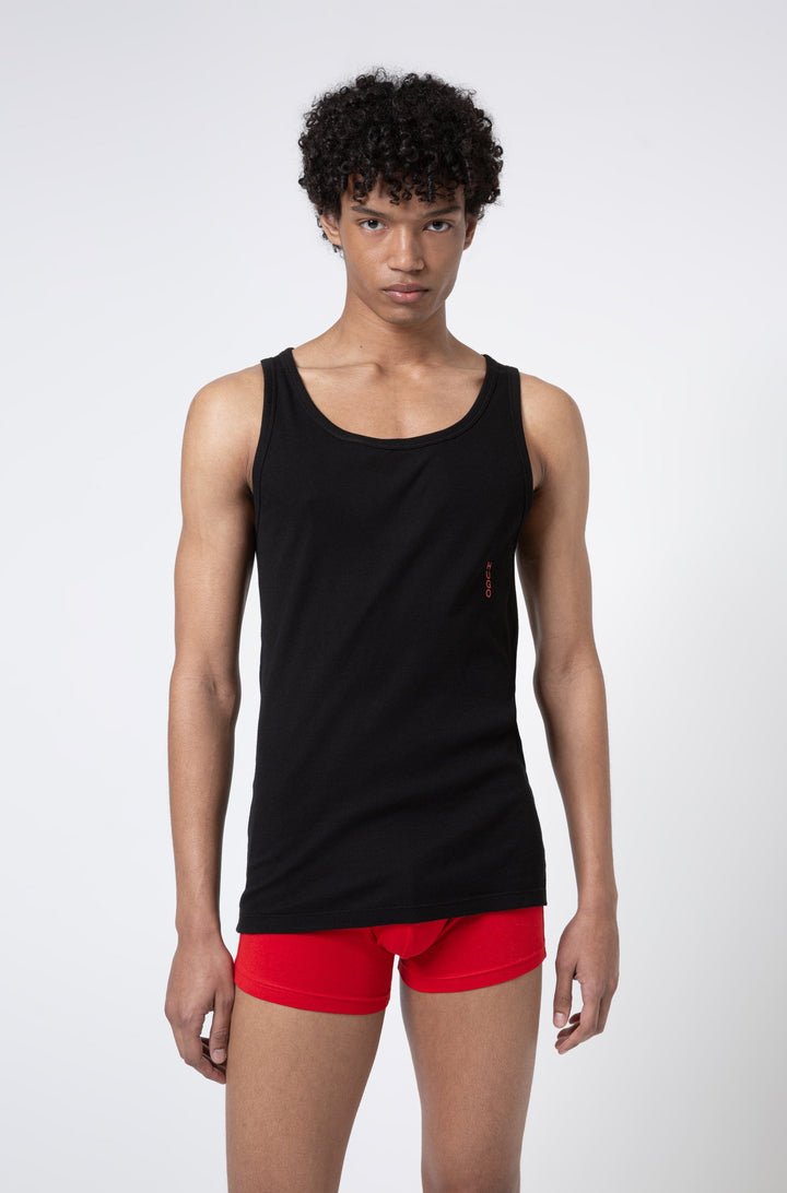 HUGO   Tank Tops in Cotton Mix - TANK TOP TWIN PACK 10217231 01-50408126 - Concorde Fashion#color_black-001