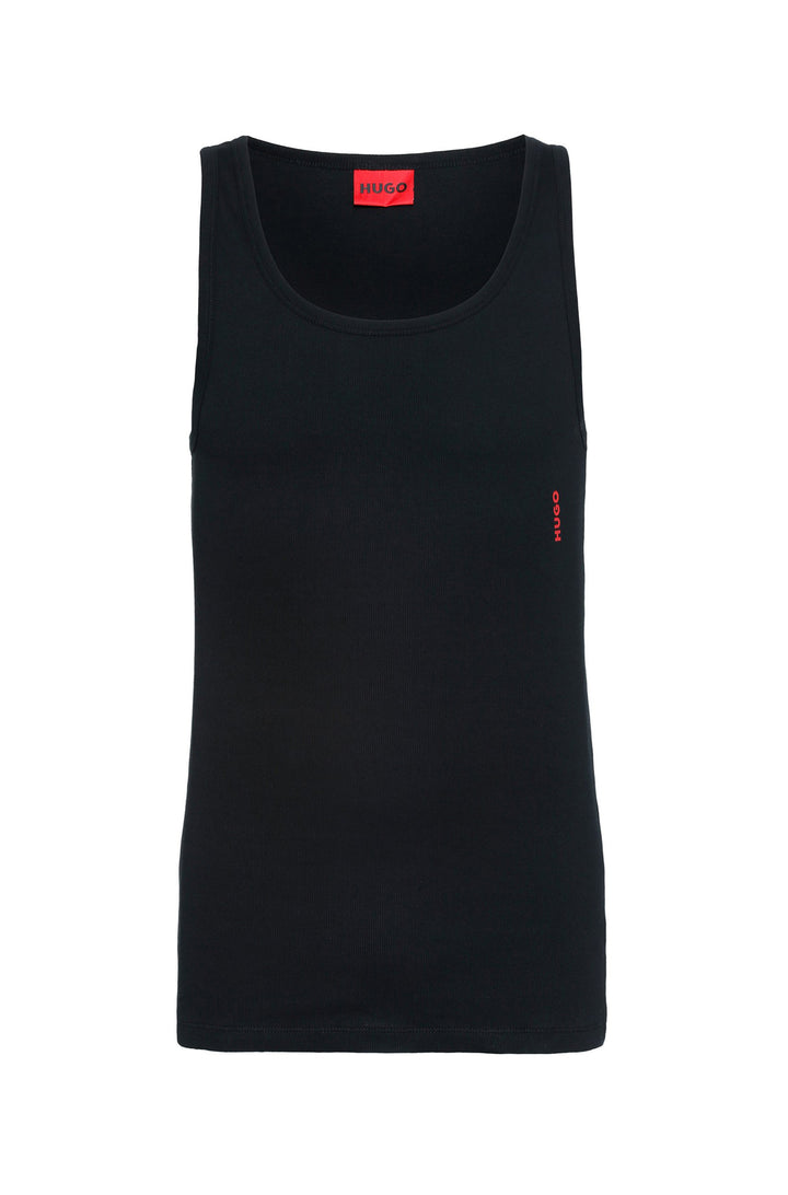 HUGO Slim Fit Tank Tops in cotton mix - TANK TOP TWIN PACK 10217231 03-50469778 - Concorde Fashion#color_black-001