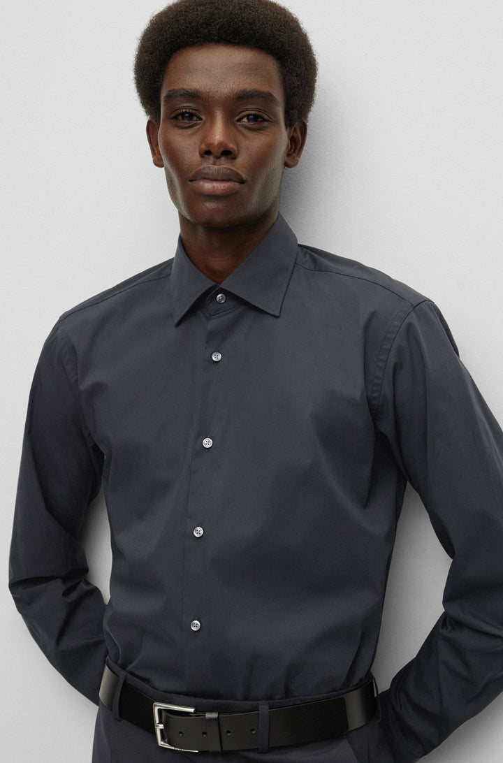 BOSS Regular Fit 250,Formal Jacket in cotton mix Solid,cotton mix - H-JOE-KENT-C1-214 10219212 01-50473265- Concorde Fashion#color_black-001
