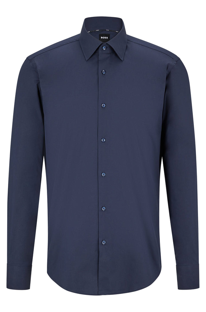 BOSS Regular Fit 250,Formal Jacket in cotton mix Solid,cotton mix - H-JOE-KENT-C1-214 10219212 01-50473265- Concorde Fashion#color_navy-404