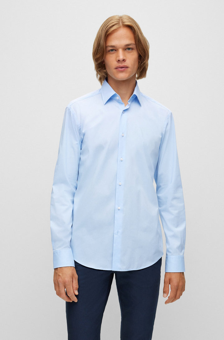 BOSS Regular Fit 250,Formal Jacket in cotton mix Solid,cotton mix - H-JOE-KENT-C1-214 10219212 01-50473265- Concorde Fashion#color_blue-452