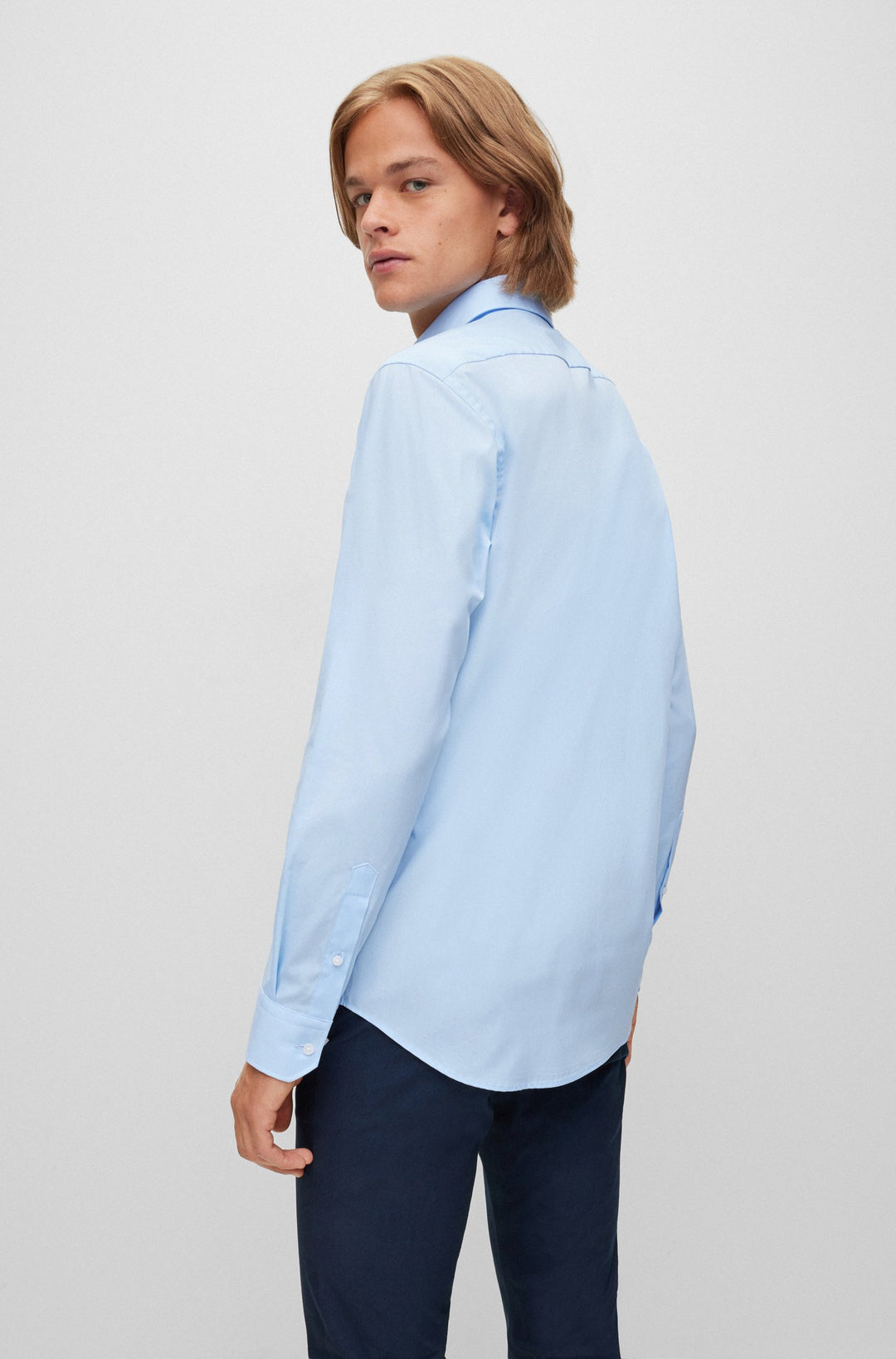 BOSS Regular Fit 250,Formal Jacket in cotton mix Solid,cotton mix - H-JOE-KENT-C1-214 10219212 01-50473265- Concorde Fashion#color_blue-452