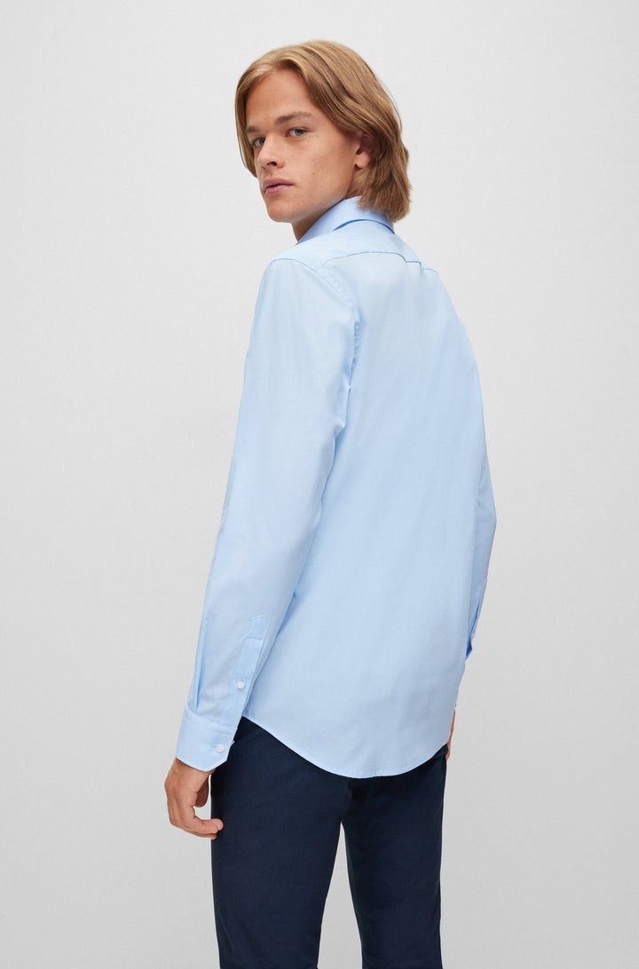 BOSS Regular Fit 250,Formal Jacket in cotton mix Solid,cotton mix - H-JOE-KENT-C1-214 10219212 01-50473265- Concorde Fashion#color_blue-452