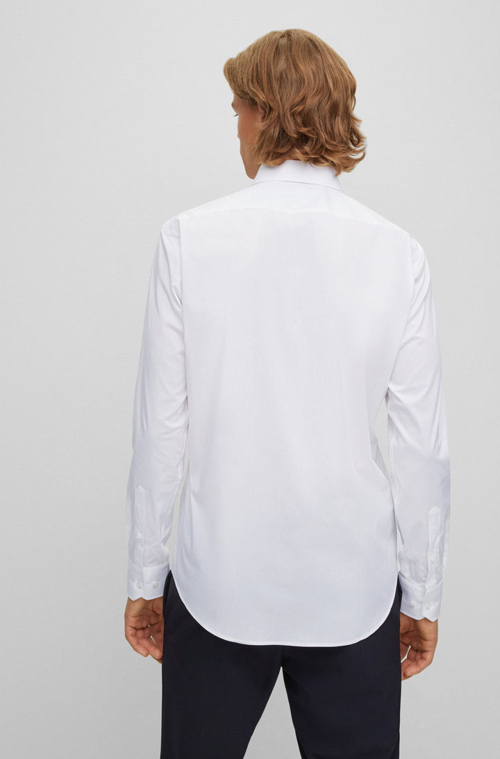 BOSS Regular Fit 250,Formal Jacket in cotton mix Solid,cotton mix - H-JOE-KENT-C1-214 10219212 01-50473265- Concorde Fashion#color_white-100