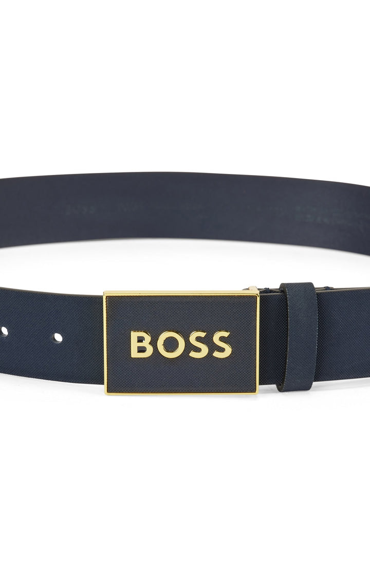 BOSS  Belts in Leather - BOSS_ICON-S1_SZ40 10219316 02-50471333 - Concorde Fashion#color_navy-401