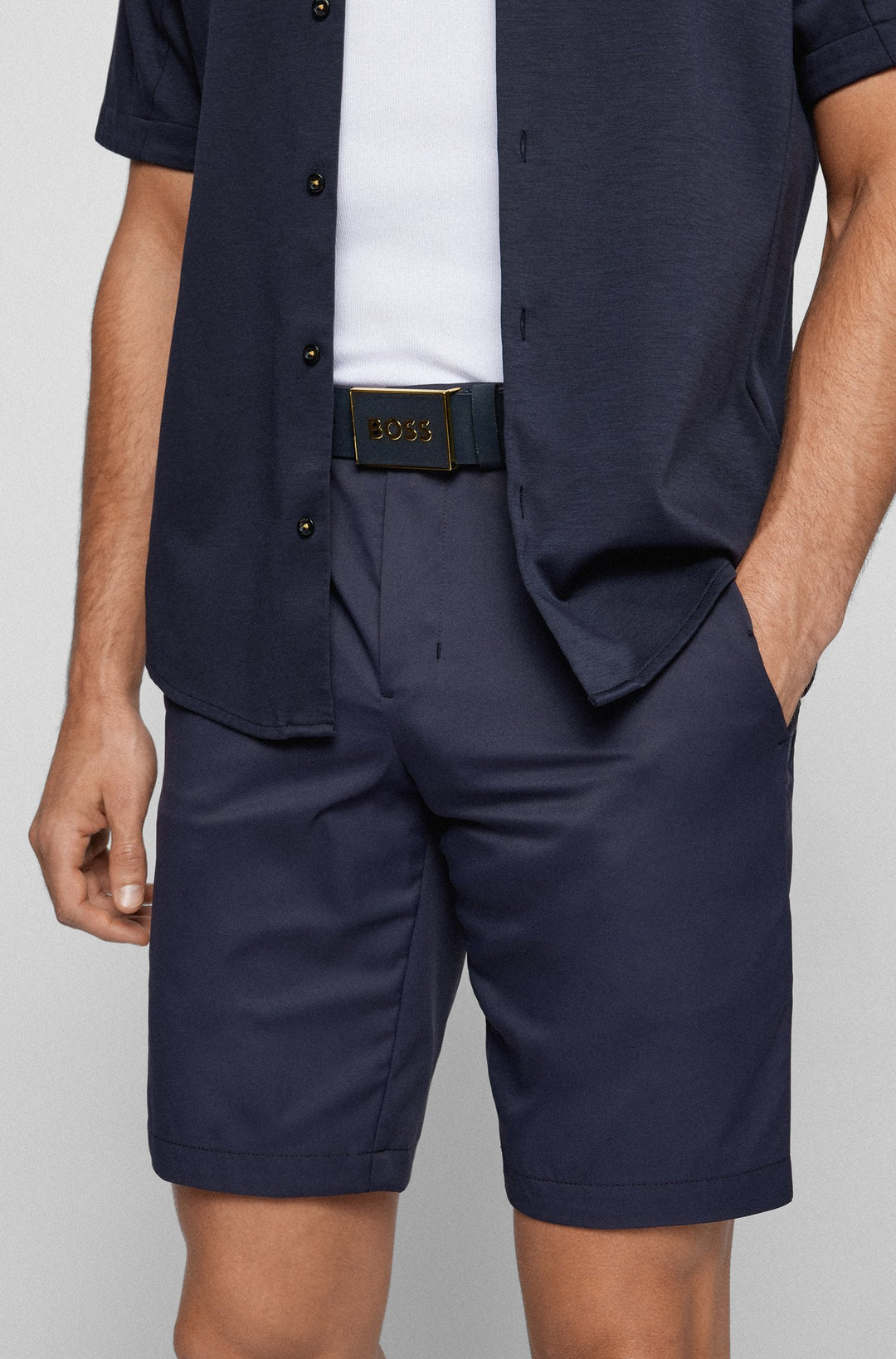 BOSS  Belts in Leather - BOSS_ICON-S1_SZ40 10219316 02-50471333 - Concorde Fashion#color_navy-401